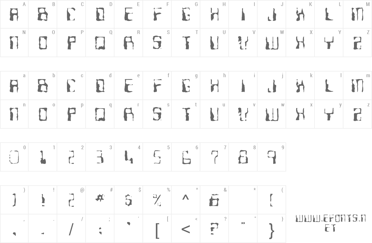 Font Ninteen 77 preview